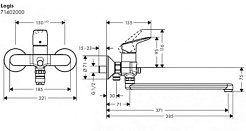 Hansgrohe Смеситель Logis 71402000 универсальный – фотография-2
